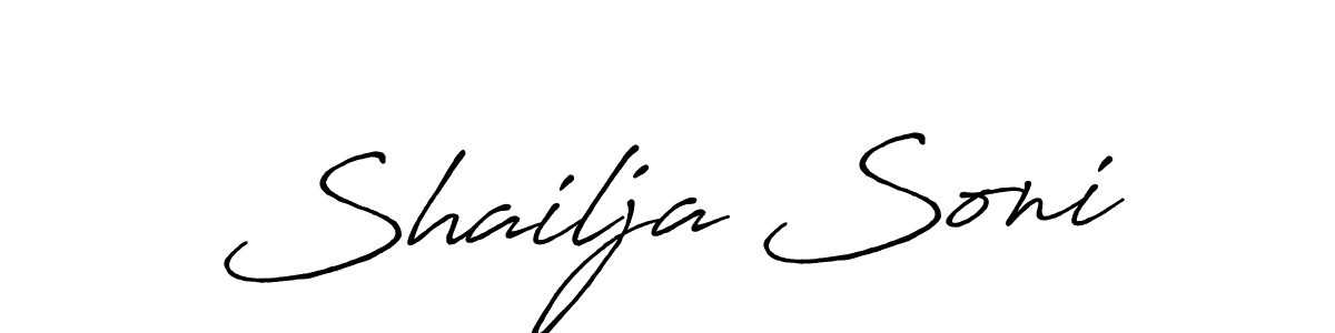 The best way (Antro_Vectra_Bolder) to make a short signature is to pick only two or three words in your name. The name Shailja Soni include a total of six letters. For converting this name. Shailja Soni signature style 7 images and pictures png