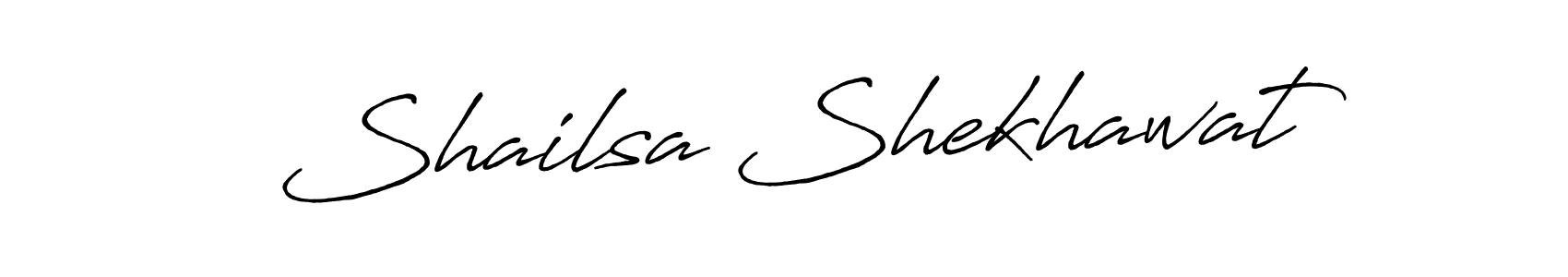 Create a beautiful signature design for name Shailsa Shekhawat. With this signature (Antro_Vectra_Bolder) fonts, you can make a handwritten signature for free. Shailsa Shekhawat signature style 7 images and pictures png