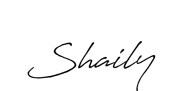 It looks lik you need a new signature style for name Shaily. Design unique handwritten (Antro_Vectra_Bolder) signature with our free signature maker in just a few clicks. Shaily signature style 7 images and pictures png