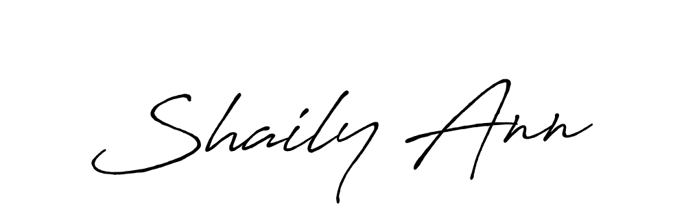 Similarly Antro_Vectra_Bolder is the best handwritten signature design. Signature creator online .You can use it as an online autograph creator for name Shaily Ann. Shaily Ann signature style 7 images and pictures png
