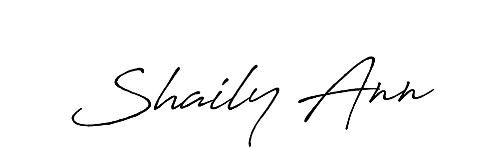 Similarly Antro_Vectra_Bolder is the best handwritten signature design. Signature creator online .You can use it as an online autograph creator for name Shaily Ann. Shaily Ann signature style 7 images and pictures png