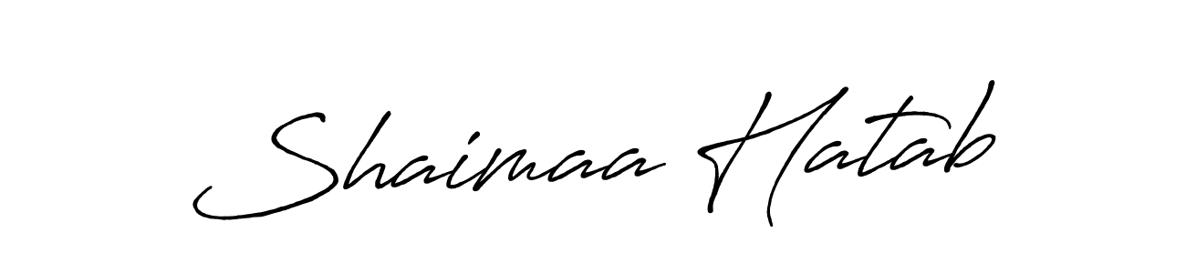 Similarly Antro_Vectra_Bolder is the best handwritten signature design. Signature creator online .You can use it as an online autograph creator for name Shaimaa Hatab. Shaimaa Hatab signature style 7 images and pictures png