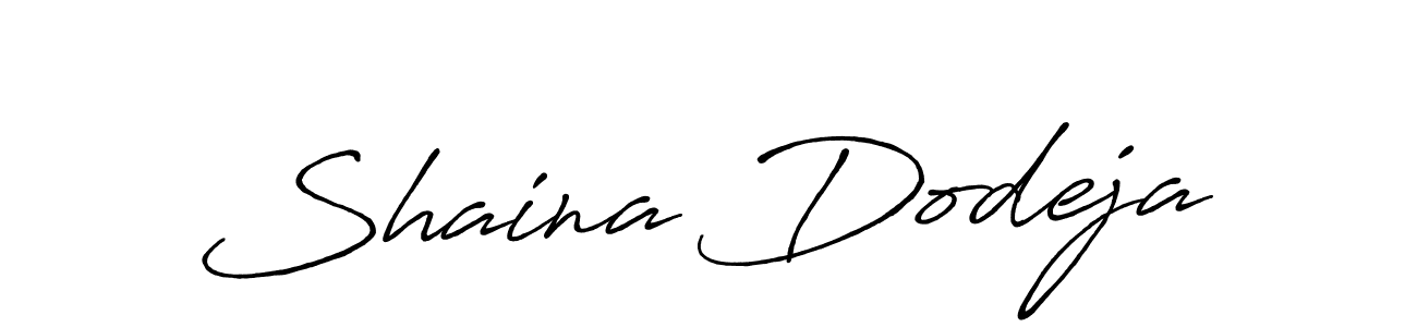 Design your own signature with our free online signature maker. With this signature software, you can create a handwritten (Antro_Vectra_Bolder) signature for name Shaina Dodeja. Shaina Dodeja signature style 7 images and pictures png