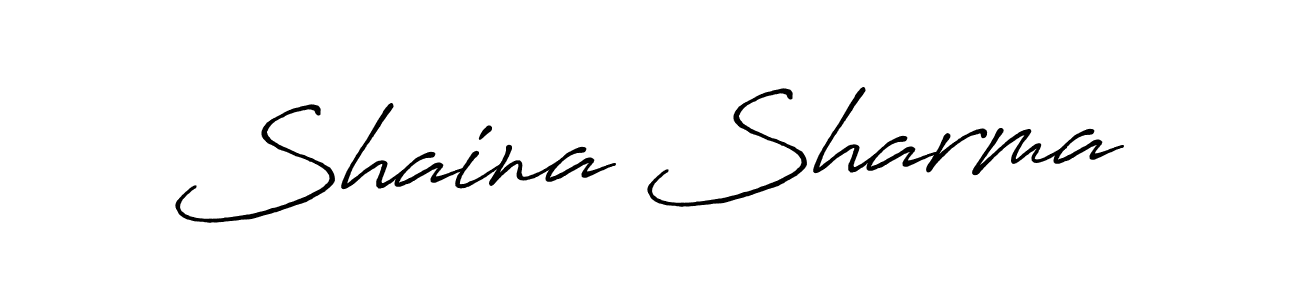 Make a beautiful signature design for name Shaina Sharma. With this signature (Antro_Vectra_Bolder) style, you can create a handwritten signature for free. Shaina Sharma signature style 7 images and pictures png