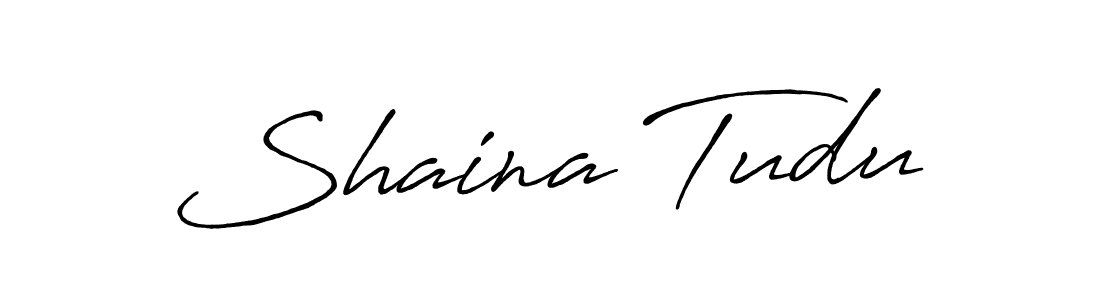 Also we have Shaina Tudu name is the best signature style. Create professional handwritten signature collection using Antro_Vectra_Bolder autograph style. Shaina Tudu signature style 7 images and pictures png