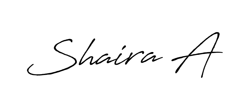 Similarly Antro_Vectra_Bolder is the best handwritten signature design. Signature creator online .You can use it as an online autograph creator for name Shaira A. Shaira A signature style 7 images and pictures png