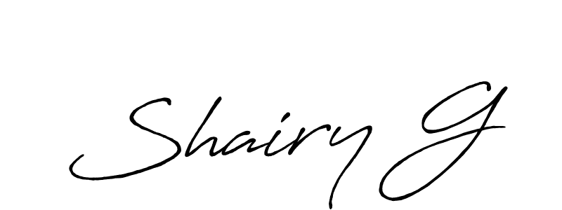How to make Shairy G name signature. Use Antro_Vectra_Bolder style for creating short signs online. This is the latest handwritten sign. Shairy G signature style 7 images and pictures png