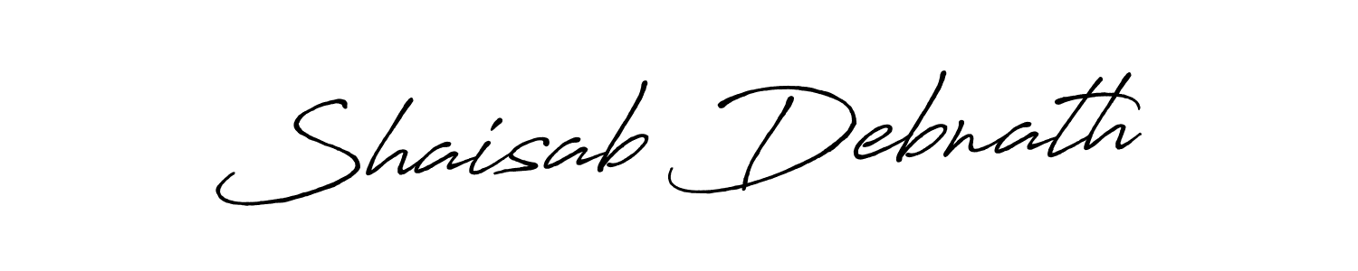 Use a signature maker to create a handwritten signature online. With this signature software, you can design (Antro_Vectra_Bolder) your own signature for name Shaisab Debnath. Shaisab Debnath signature style 7 images and pictures png