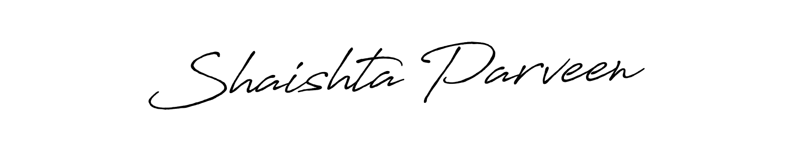 How to make Shaishta Parveen name signature. Use Antro_Vectra_Bolder style for creating short signs online. This is the latest handwritten sign. Shaishta Parveen signature style 7 images and pictures png