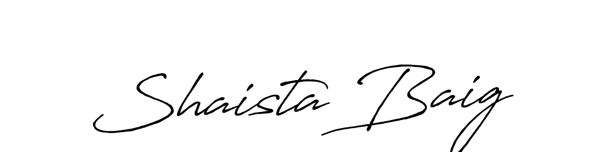 Also You can easily find your signature by using the search form. We will create Shaista Baig name handwritten signature images for you free of cost using Antro_Vectra_Bolder sign style. Shaista Baig signature style 7 images and pictures png