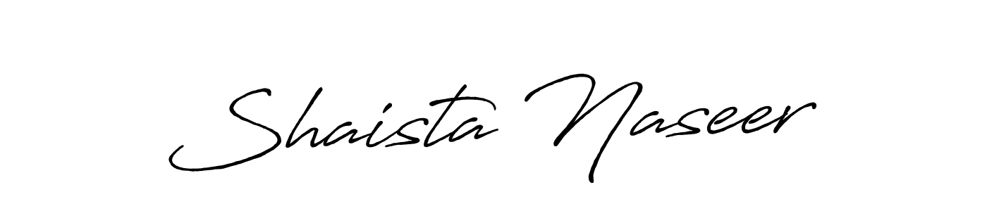 Design your own signature with our free online signature maker. With this signature software, you can create a handwritten (Antro_Vectra_Bolder) signature for name Shaista Naseer. Shaista Naseer signature style 7 images and pictures png