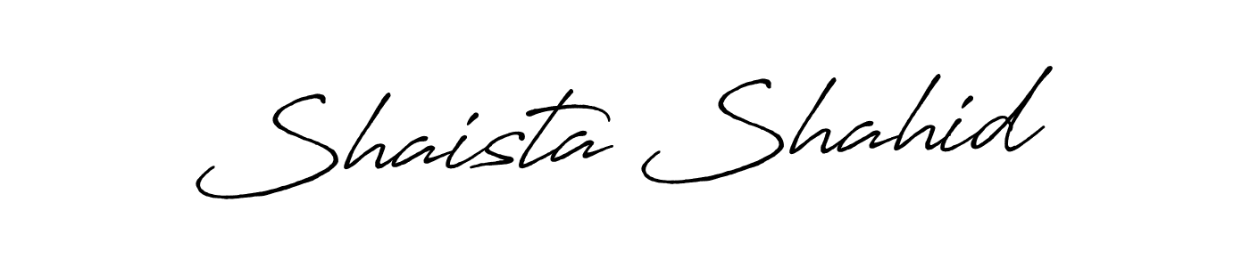 Shaista Shahid stylish signature style. Best Handwritten Sign (Antro_Vectra_Bolder) for my name. Handwritten Signature Collection Ideas for my name Shaista Shahid. Shaista Shahid signature style 7 images and pictures png