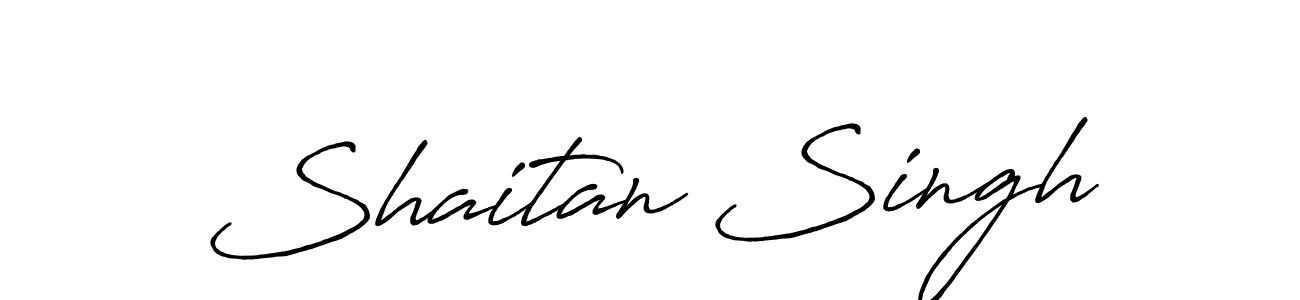 Make a beautiful signature design for name Shaitan Singh. With this signature (Antro_Vectra_Bolder) style, you can create a handwritten signature for free. Shaitan Singh signature style 7 images and pictures png