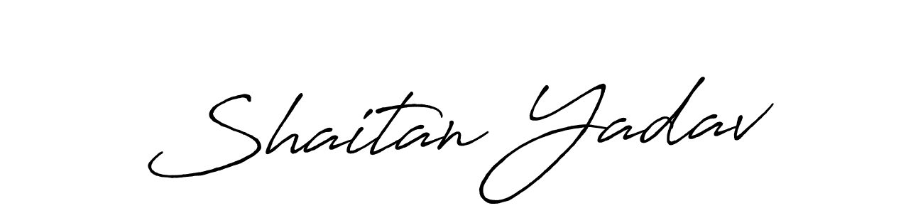 Design your own signature with our free online signature maker. With this signature software, you can create a handwritten (Antro_Vectra_Bolder) signature for name Shaitan Yadav. Shaitan Yadav signature style 7 images and pictures png