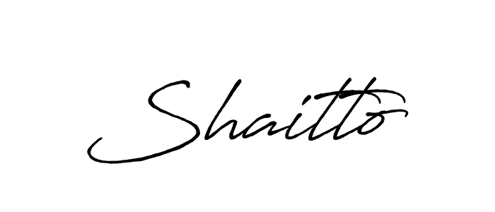 Use a signature maker to create a handwritten signature online. With this signature software, you can design (Antro_Vectra_Bolder) your own signature for name Shaitto. Shaitto signature style 7 images and pictures png
