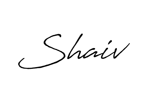 Design your own signature with our free online signature maker. With this signature software, you can create a handwritten (Antro_Vectra_Bolder) signature for name Shaiv. Shaiv signature style 7 images and pictures png