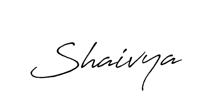 Make a beautiful signature design for name Shaivya. With this signature (Antro_Vectra_Bolder) style, you can create a handwritten signature for free. Shaivya signature style 7 images and pictures png