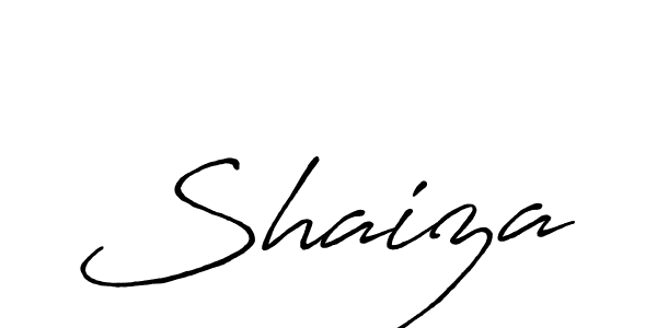 Use a signature maker to create a handwritten signature online. With this signature software, you can design (Antro_Vectra_Bolder) your own signature for name Shaiza. Shaiza signature style 7 images and pictures png