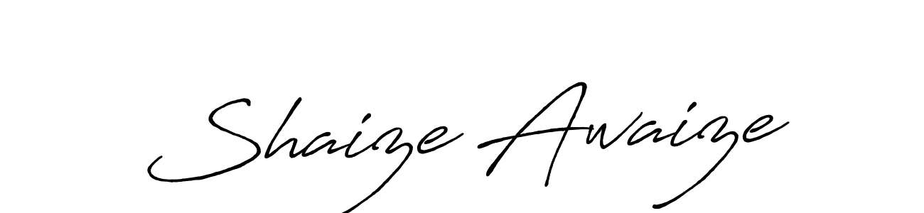 Use a signature maker to create a handwritten signature online. With this signature software, you can design (Antro_Vectra_Bolder) your own signature for name Shaize Awaize. Shaize Awaize signature style 7 images and pictures png