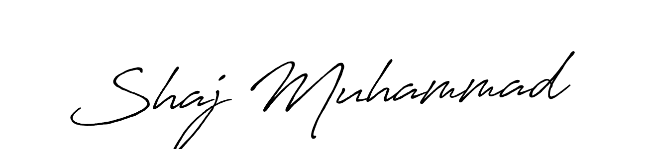 Create a beautiful signature design for name Shaj Muhammad. With this signature (Antro_Vectra_Bolder) fonts, you can make a handwritten signature for free. Shaj Muhammad signature style 7 images and pictures png