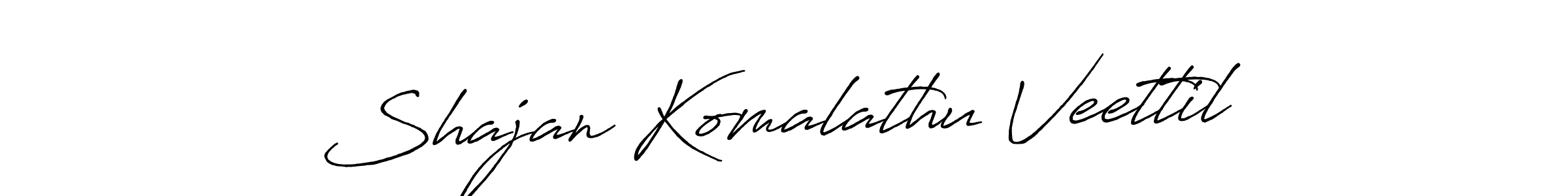 How to make Shajan Komalathu Veettil name signature. Use Antro_Vectra_Bolder style for creating short signs online. This is the latest handwritten sign. Shajan Komalathu Veettil signature style 7 images and pictures png