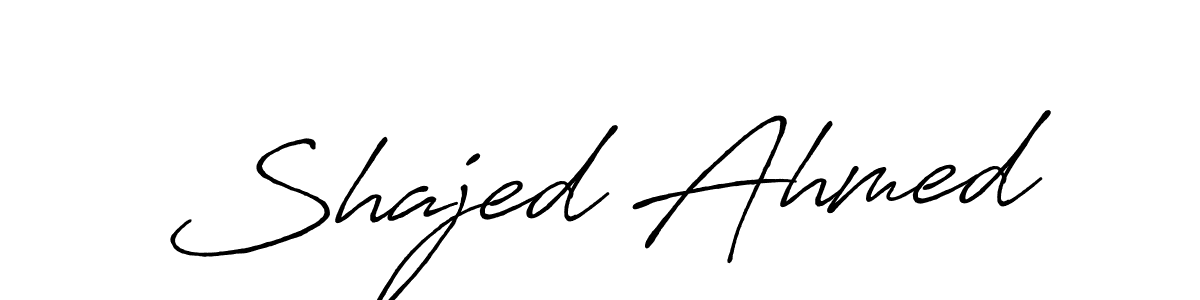 Create a beautiful signature design for name Shajed Ahmed. With this signature (Antro_Vectra_Bolder) fonts, you can make a handwritten signature for free. Shajed Ahmed signature style 7 images and pictures png