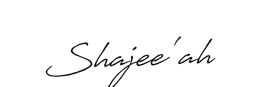 Shajee'ah stylish signature style. Best Handwritten Sign (Antro_Vectra_Bolder) for my name. Handwritten Signature Collection Ideas for my name Shajee'ah. Shajee'ah signature style 7 images and pictures png