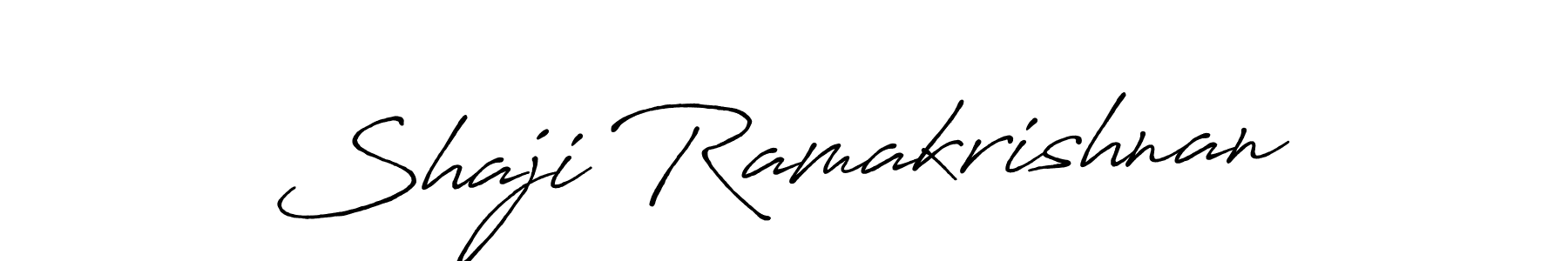 Design your own signature with our free online signature maker. With this signature software, you can create a handwritten (Antro_Vectra_Bolder) signature for name Shaji Ramakrishnan. Shaji Ramakrishnan signature style 7 images and pictures png