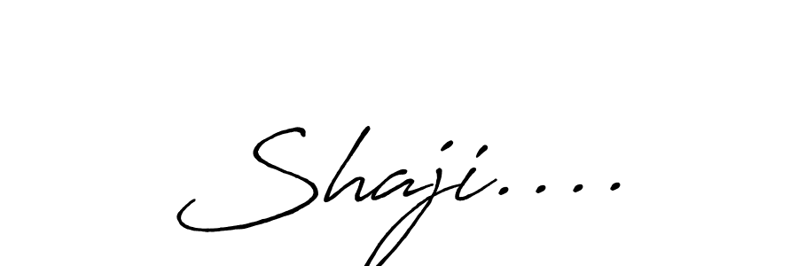 How to make Shaji.... name signature. Use Antro_Vectra_Bolder style for creating short signs online. This is the latest handwritten sign. Shaji.... signature style 7 images and pictures png