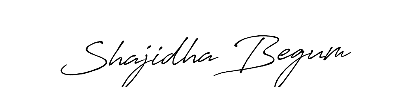 Create a beautiful signature design for name Shajidha Begum. With this signature (Antro_Vectra_Bolder) fonts, you can make a handwritten signature for free. Shajidha Begum signature style 7 images and pictures png