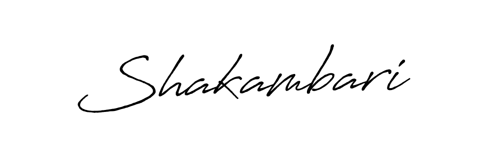 Use a signature maker to create a handwritten signature online. With this signature software, you can design (Antro_Vectra_Bolder) your own signature for name Shakambari. Shakambari signature style 7 images and pictures png