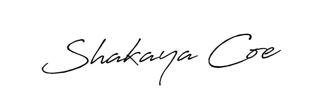 Create a beautiful signature design for name Shakaya Coe. With this signature (Antro_Vectra_Bolder) fonts, you can make a handwritten signature for free. Shakaya Coe signature style 7 images and pictures png