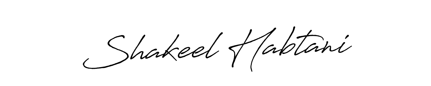 Use a signature maker to create a handwritten signature online. With this signature software, you can design (Antro_Vectra_Bolder) your own signature for name Shakeel Habtani. Shakeel Habtani signature style 7 images and pictures png