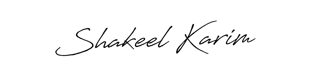 The best way (Antro_Vectra_Bolder) to make a short signature is to pick only two or three words in your name. The name Shakeel Karim include a total of six letters. For converting this name. Shakeel Karim signature style 7 images and pictures png