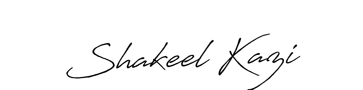 You should practise on your own different ways (Antro_Vectra_Bolder) to write your name (Shakeel Kazi) in signature. don't let someone else do it for you. Shakeel Kazi signature style 7 images and pictures png