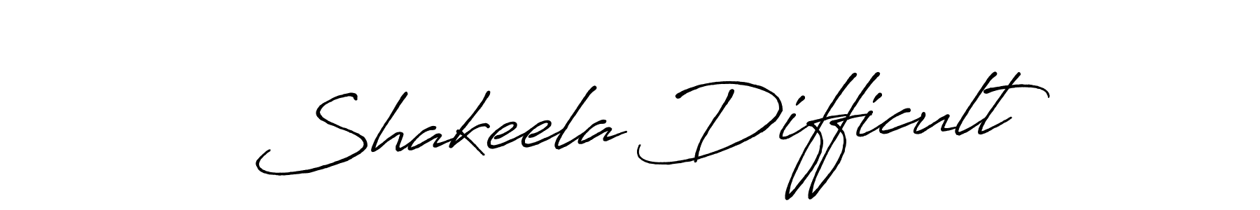 Make a short Shakeela Difficult signature style. Manage your documents anywhere anytime using Antro_Vectra_Bolder. Create and add eSignatures, submit forms, share and send files easily. Shakeela Difficult signature style 7 images and pictures png