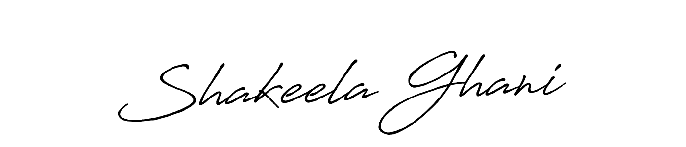 Shakeela Ghani stylish signature style. Best Handwritten Sign (Antro_Vectra_Bolder) for my name. Handwritten Signature Collection Ideas for my name Shakeela Ghani. Shakeela Ghani signature style 7 images and pictures png