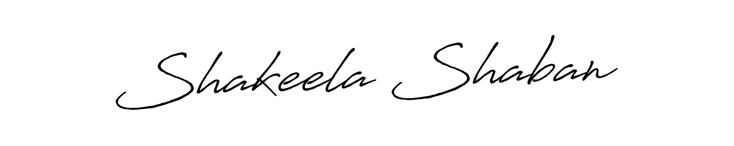 Make a short Shakeela Shaban signature style. Manage your documents anywhere anytime using Antro_Vectra_Bolder. Create and add eSignatures, submit forms, share and send files easily. Shakeela Shaban signature style 7 images and pictures png