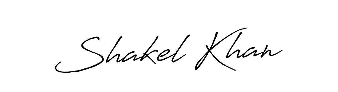 Use a signature maker to create a handwritten signature online. With this signature software, you can design (Antro_Vectra_Bolder) your own signature for name Shakel Khan. Shakel Khan signature style 7 images and pictures png