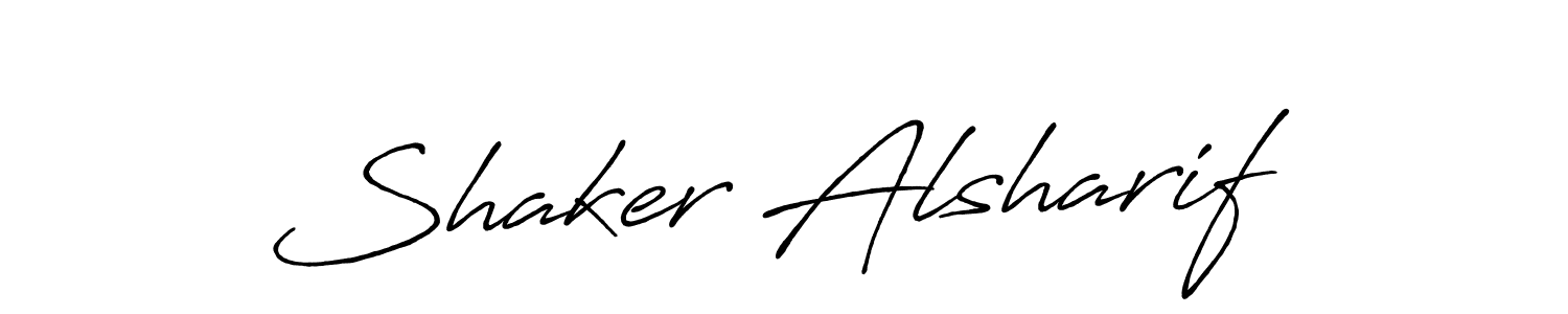 You should practise on your own different ways (Antro_Vectra_Bolder) to write your name (Shaker Alsharif) in signature. don't let someone else do it for you. Shaker Alsharif signature style 7 images and pictures png