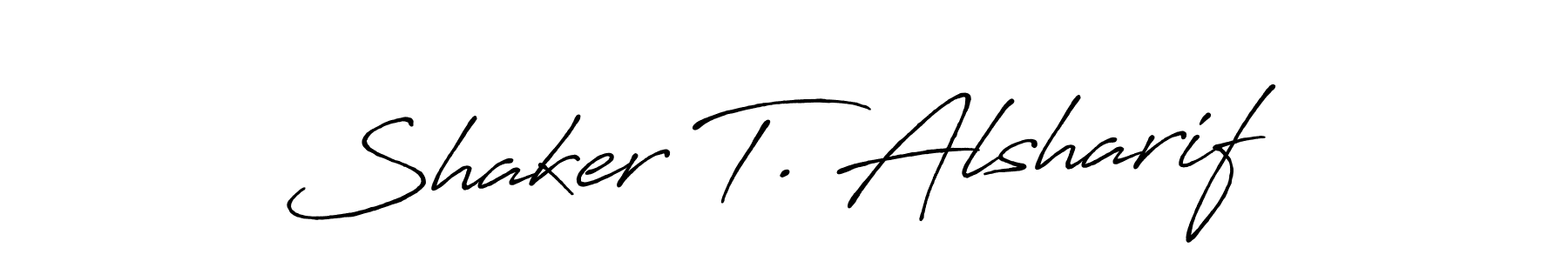 This is the best signature style for the Shaker T. Alsharif name. Also you like these signature font (Antro_Vectra_Bolder). Mix name signature. Shaker T. Alsharif signature style 7 images and pictures png