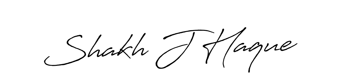 Design your own signature with our free online signature maker. With this signature software, you can create a handwritten (Antro_Vectra_Bolder) signature for name Shakh J Haque. Shakh J Haque signature style 7 images and pictures png