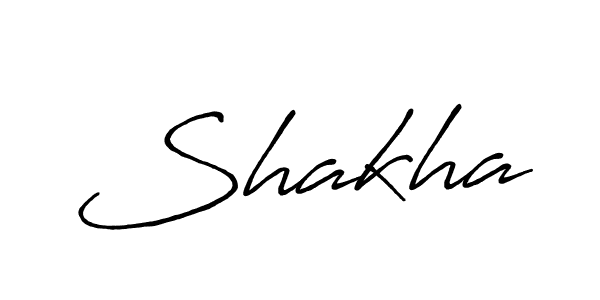 Design your own signature with our free online signature maker. With this signature software, you can create a handwritten (Antro_Vectra_Bolder) signature for name Shakha. Shakha signature style 7 images and pictures png