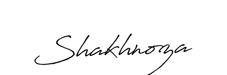 Make a beautiful signature design for name Shakhnoza. With this signature (Antro_Vectra_Bolder) style, you can create a handwritten signature for free. Shakhnoza signature style 7 images and pictures png