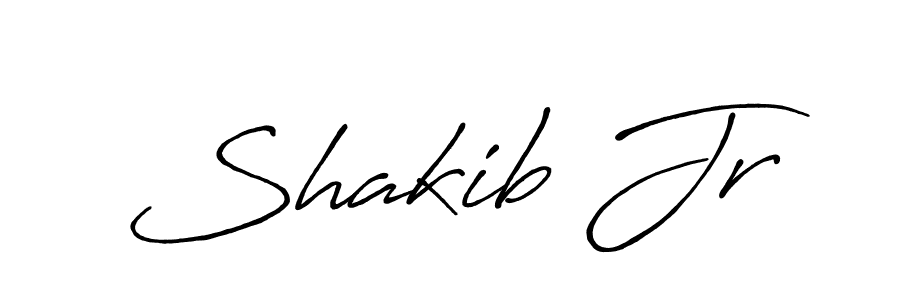 Make a beautiful signature design for name Shakib Jr. With this signature (Antro_Vectra_Bolder) style, you can create a handwritten signature for free. Shakib Jr signature style 7 images and pictures png