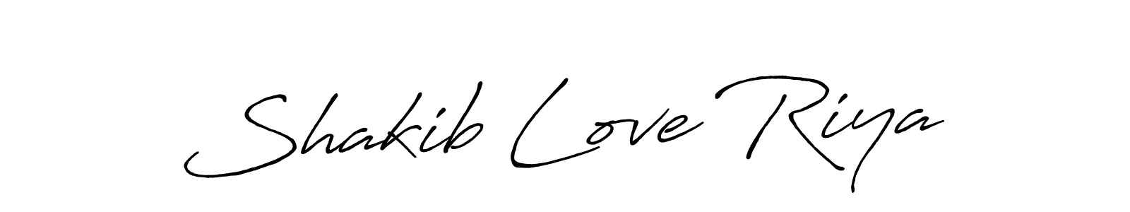 How to make Shakib Love Riya signature? Antro_Vectra_Bolder is a professional autograph style. Create handwritten signature for Shakib Love Riya name. Shakib Love Riya signature style 7 images and pictures png