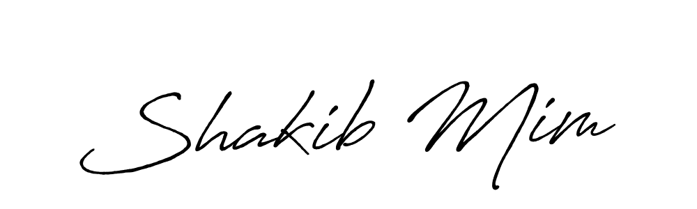 Shakib Mim stylish signature style. Best Handwritten Sign (Antro_Vectra_Bolder) for my name. Handwritten Signature Collection Ideas for my name Shakib Mim. Shakib Mim signature style 7 images and pictures png