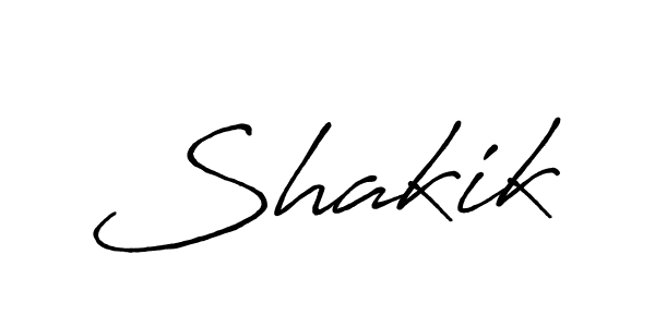 How to make Shakik name signature. Use Antro_Vectra_Bolder style for creating short signs online. This is the latest handwritten sign. Shakik signature style 7 images and pictures png