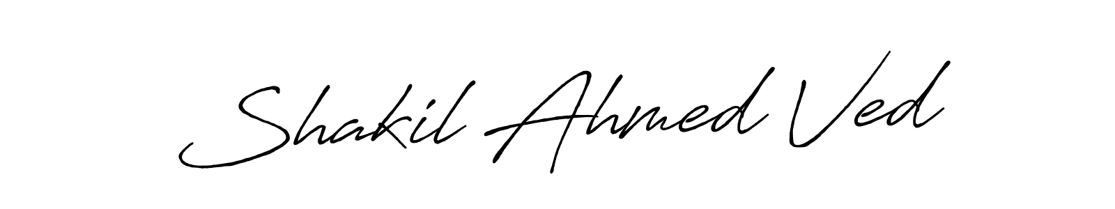 How to make Shakil Ahmed Ved signature? Antro_Vectra_Bolder is a professional autograph style. Create handwritten signature for Shakil Ahmed Ved name. Shakil Ahmed Ved signature style 7 images and pictures png