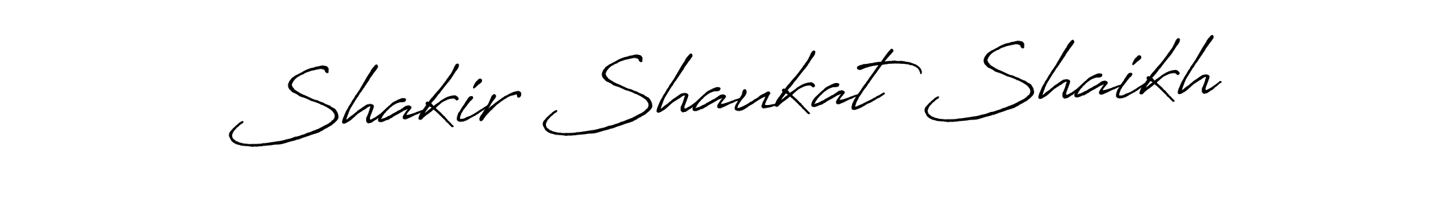 Use a signature maker to create a handwritten signature online. With this signature software, you can design (Antro_Vectra_Bolder) your own signature for name Shakir Shaukat Shaikh. Shakir Shaukat Shaikh signature style 7 images and pictures png